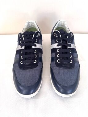 Hugo Boss Men's Navy and Gray Casual Lace-Up Sneakers